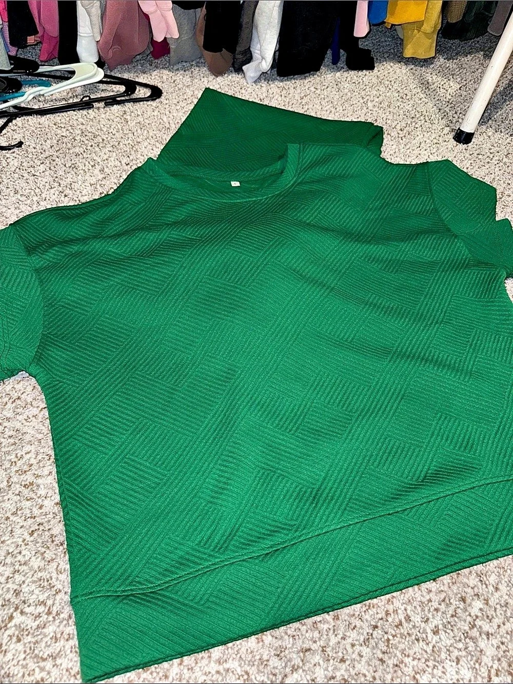 Green Geometric Two-Piece Set Size Large Like New